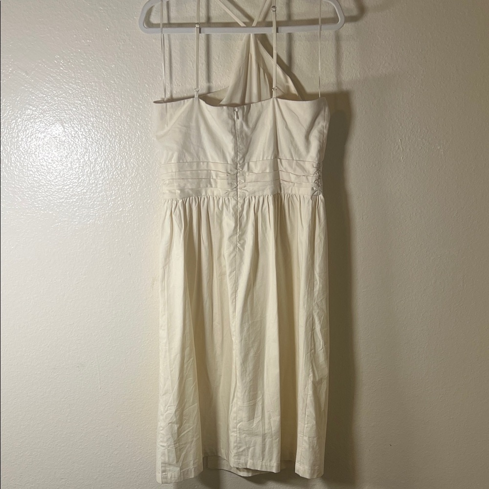 Banana Republic halter midi Cream Dress size 8 - Picture 3 of 8